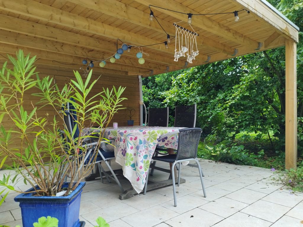 Colver createur jardin paysagiste oise compiegne abri auvent cuisine exterieure