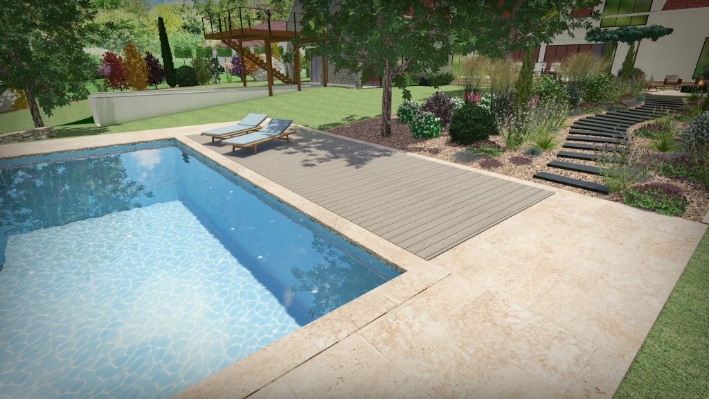 Colver createur jardin paysagiste oise compiegne noyon bureau etude conception paysagere plage de piscine