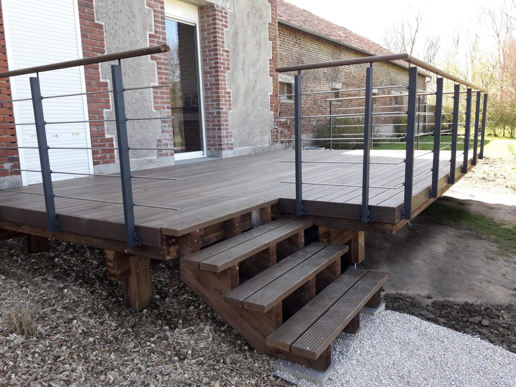 colver paysagiste jardin oise noyon compiègne terrasse garde corps pilotis surélevée