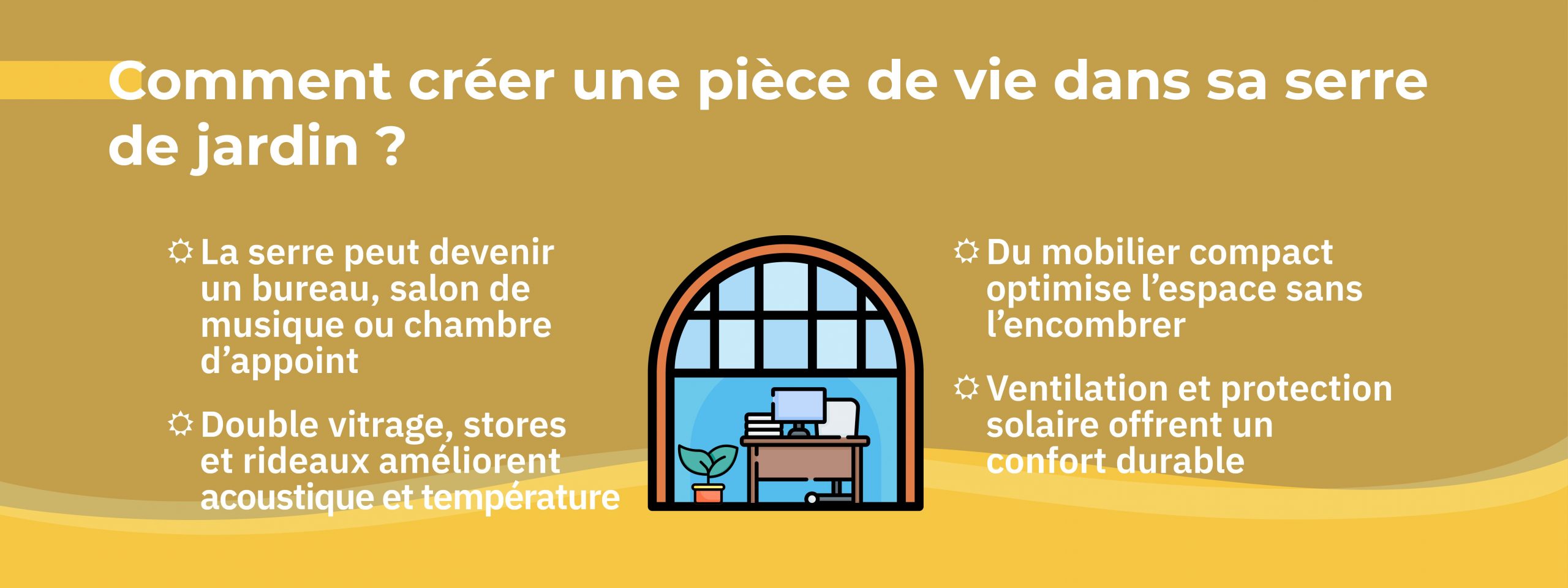 astuces pour aménager sa serre en pièce de vie