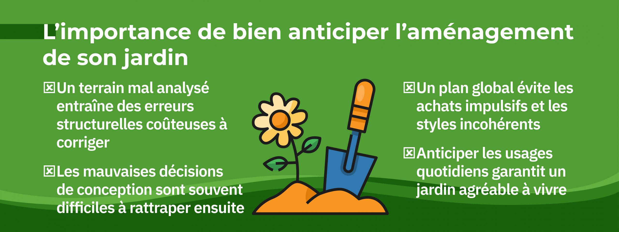 avantages bien anticiper aménagement jardin éviter erreurs courantes