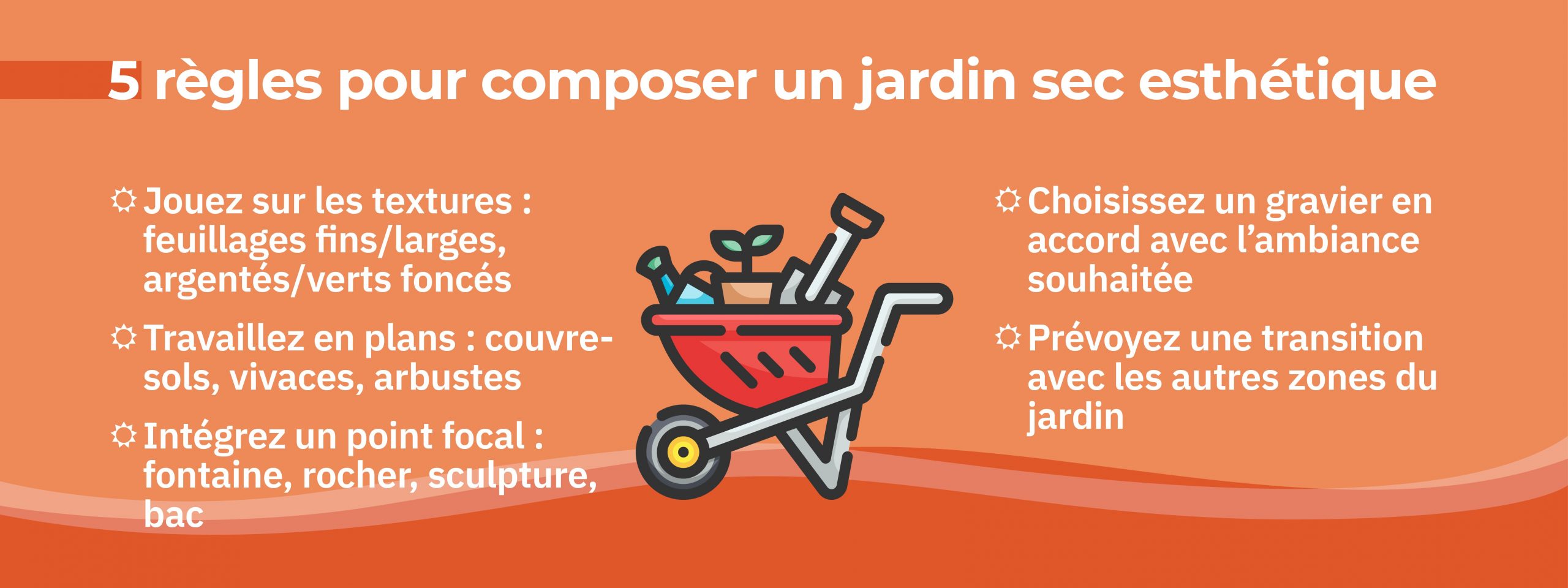 astuces composer jardin minéral plantes méditerranéennes enrochements graviers