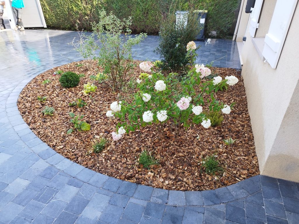 plantation arbustes massif automne jardin Compiègne