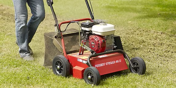 scarificateur thermique professionnel entretien gazon paysagiste Picardie